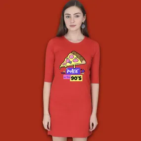 Made in the 90's Pizza women t-shirt dress