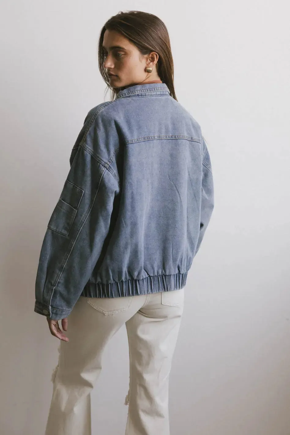 Maeve Denim Bomber Jacket - FINAL SALE