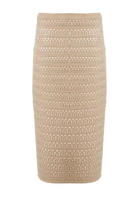 Marjorie Knit Crochet Maxi Skirt