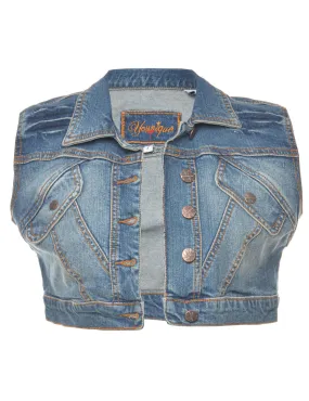 Medium Wash Denim Jacket Vest - S