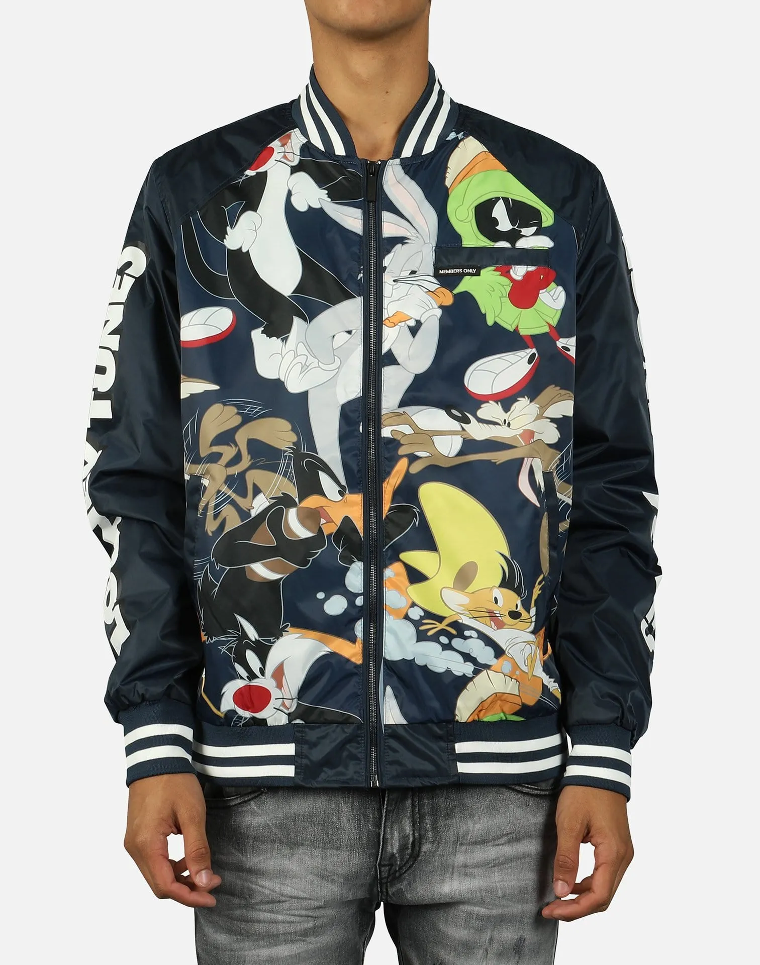 Members Only LOONEY TUNES AOP MASH BOMBER JACKET