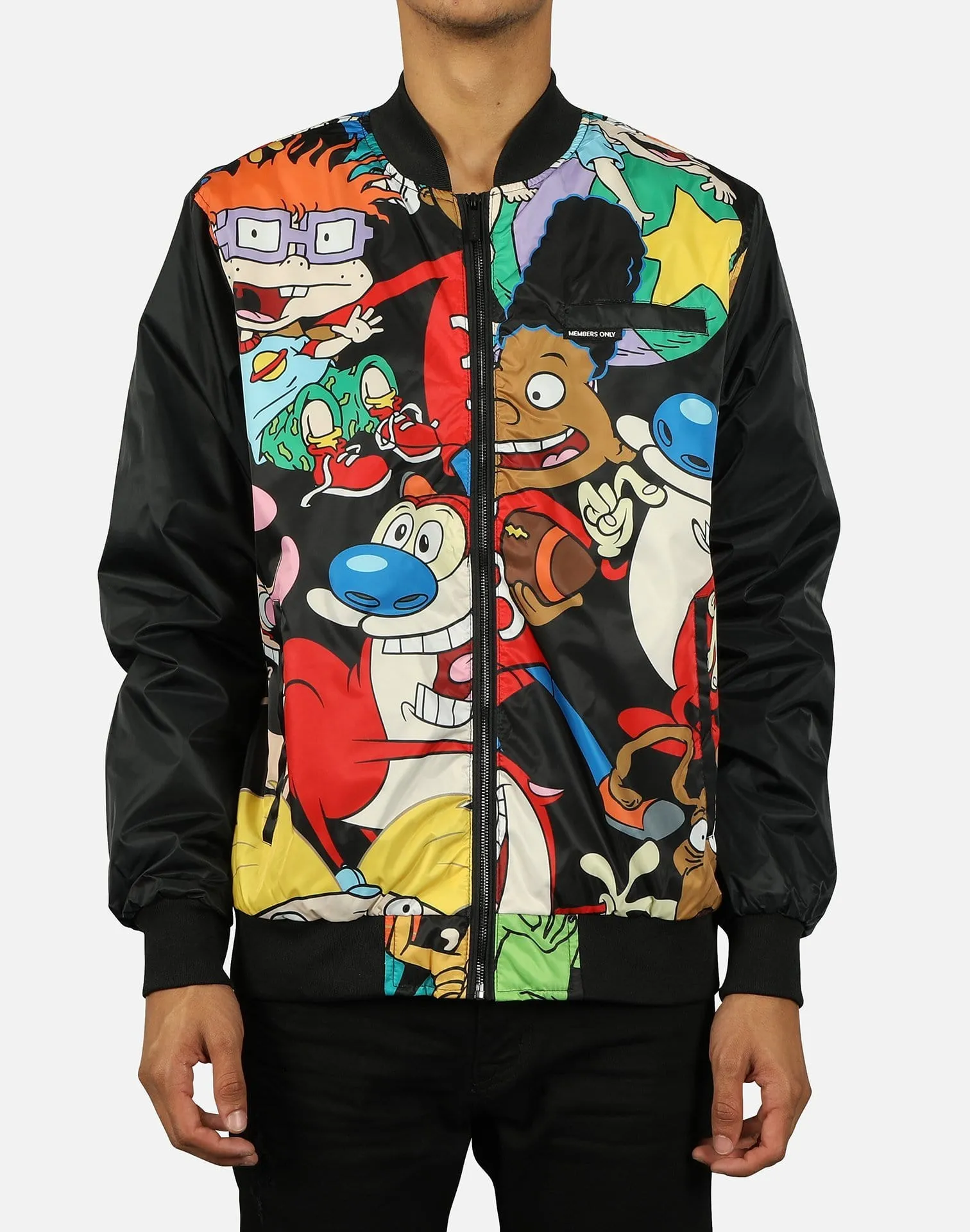 Members Only NICKELODEON MASH PRINT BOMBER JACKET