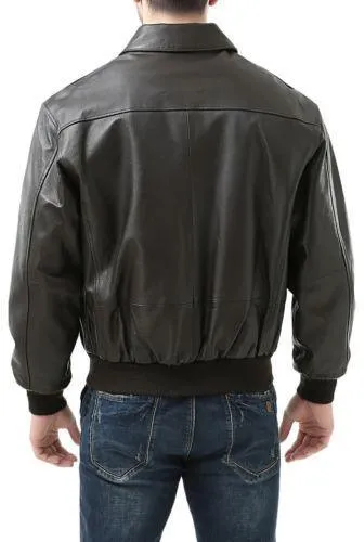 Men's Air Force A-2 Leather Flight Bomber Jacket