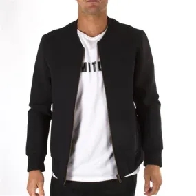 Men's Neoprene Bomber Jacket - BLACK