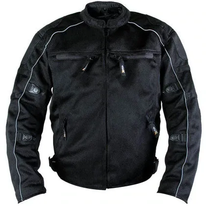 Men's 'Troubled' Black All-Weather Mesh Jacket with X-Armor Protection