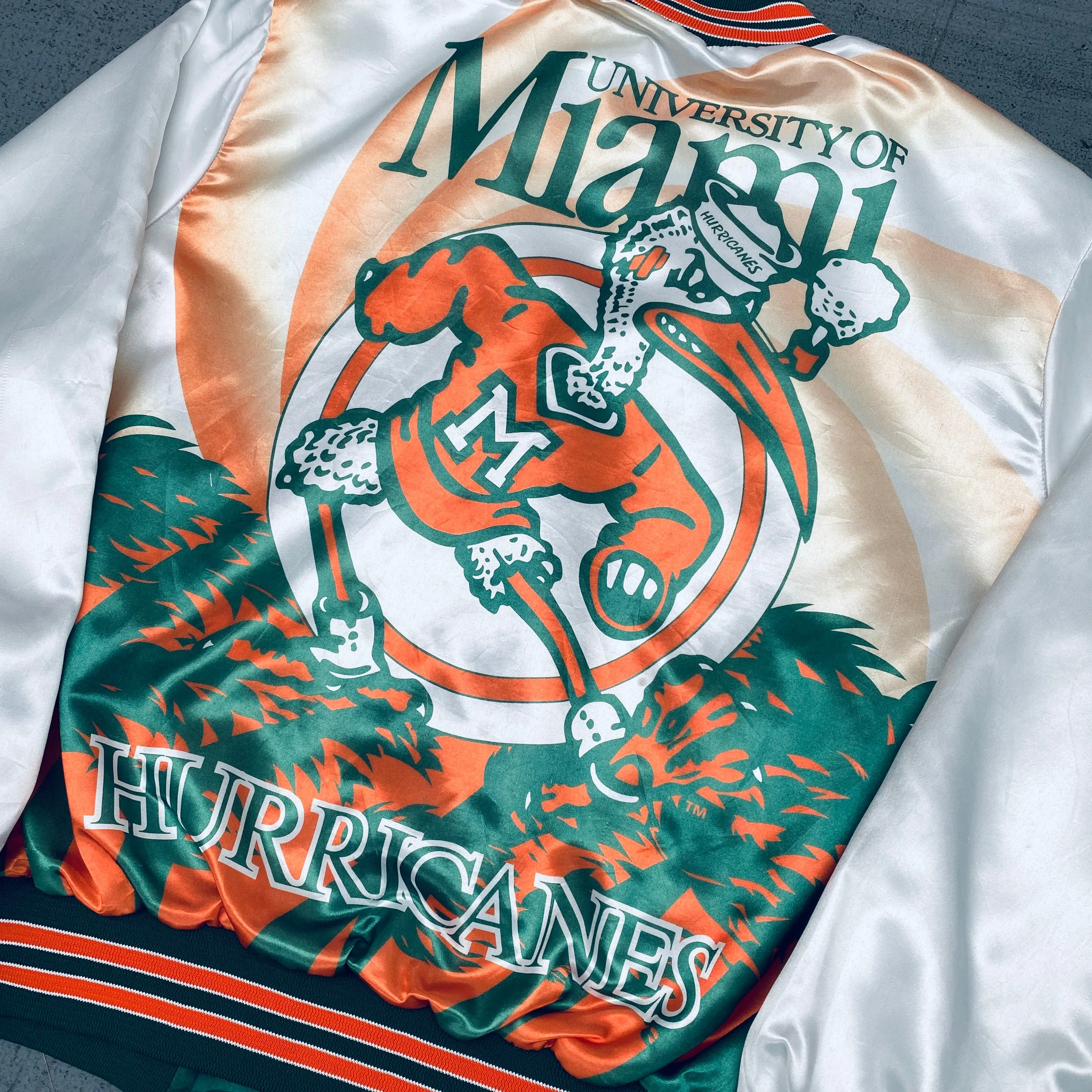 Miami Hurricanes: 1990's Chalk Line Fanimation Bomber Jacket (XL)