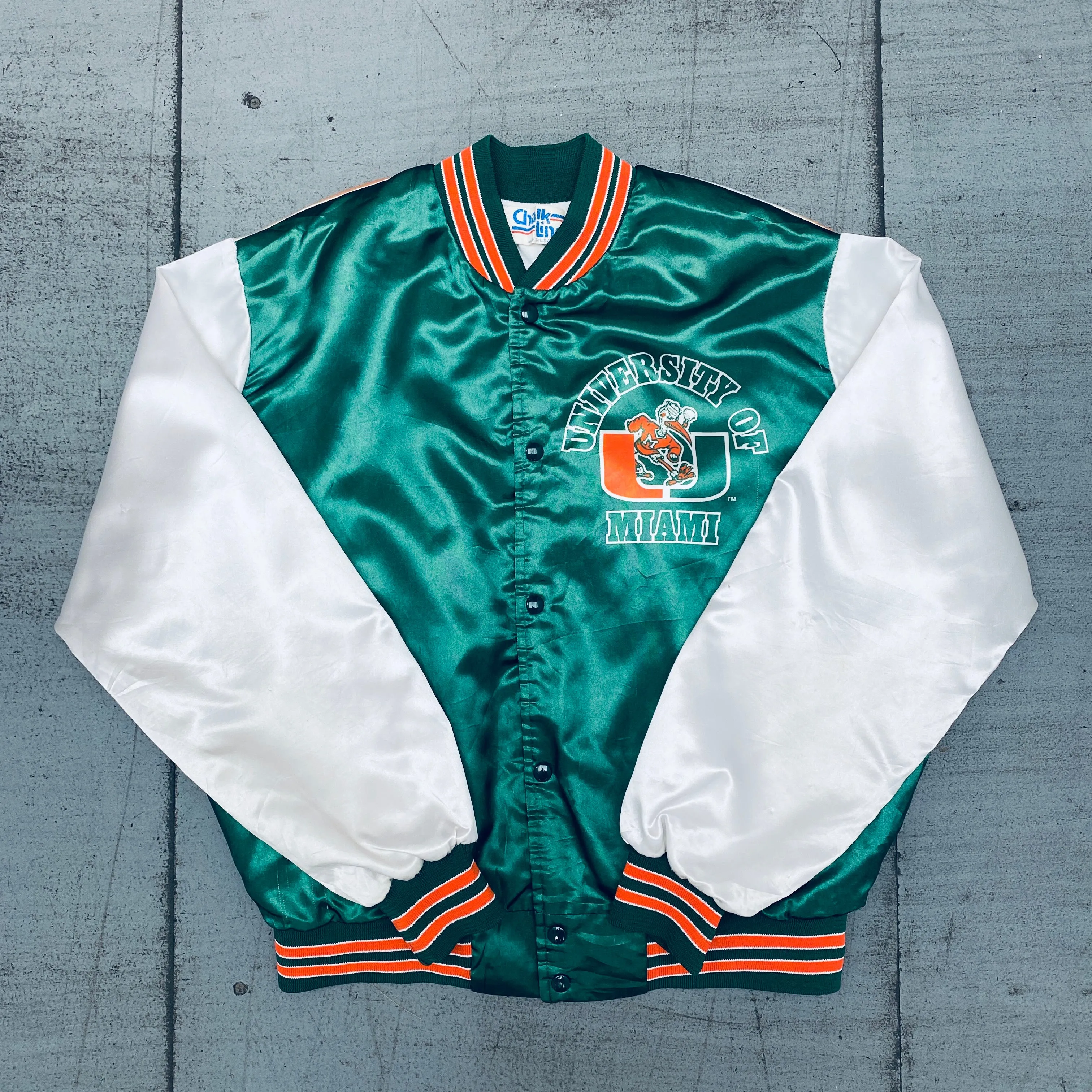 Miami Hurricanes: 1990's Chalk Line Fanimation Bomber Jacket (XL)