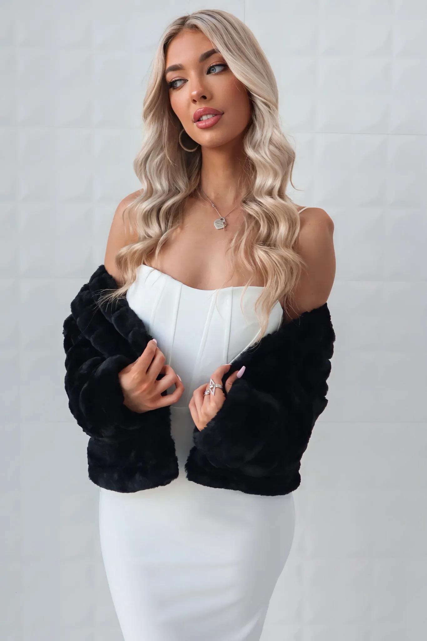 Misty Faux Fur Jacket - Black