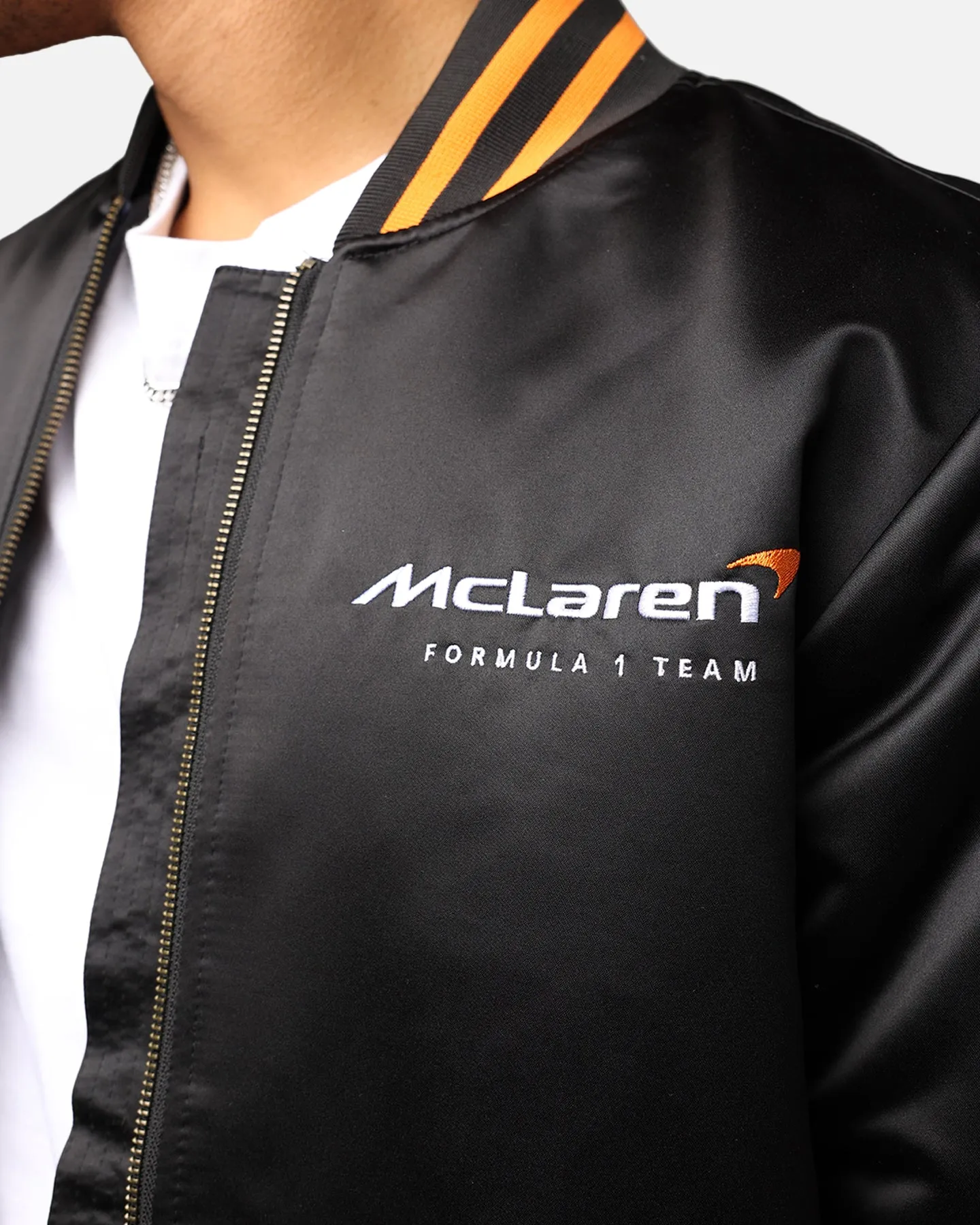 Mitchell & Ness X McLaren X Culture Kings Las Vegas Collection Bomber Jacket Black