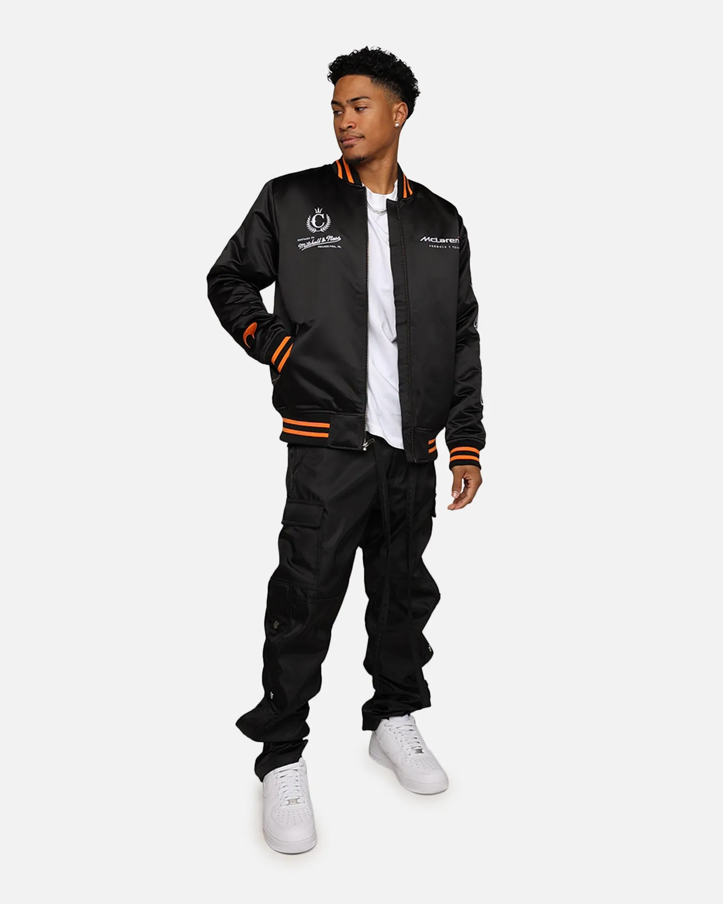 Mitchell & Ness X McLaren X Culture Kings Las Vegas Collection Bomber Jacket Black