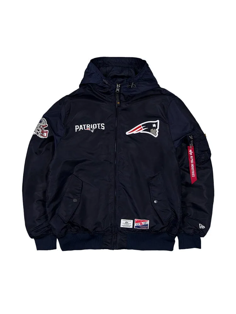 NEW ENGLAND PATRIOTS X ALPHA X NEW ERA L-2B BOMBER JACKET