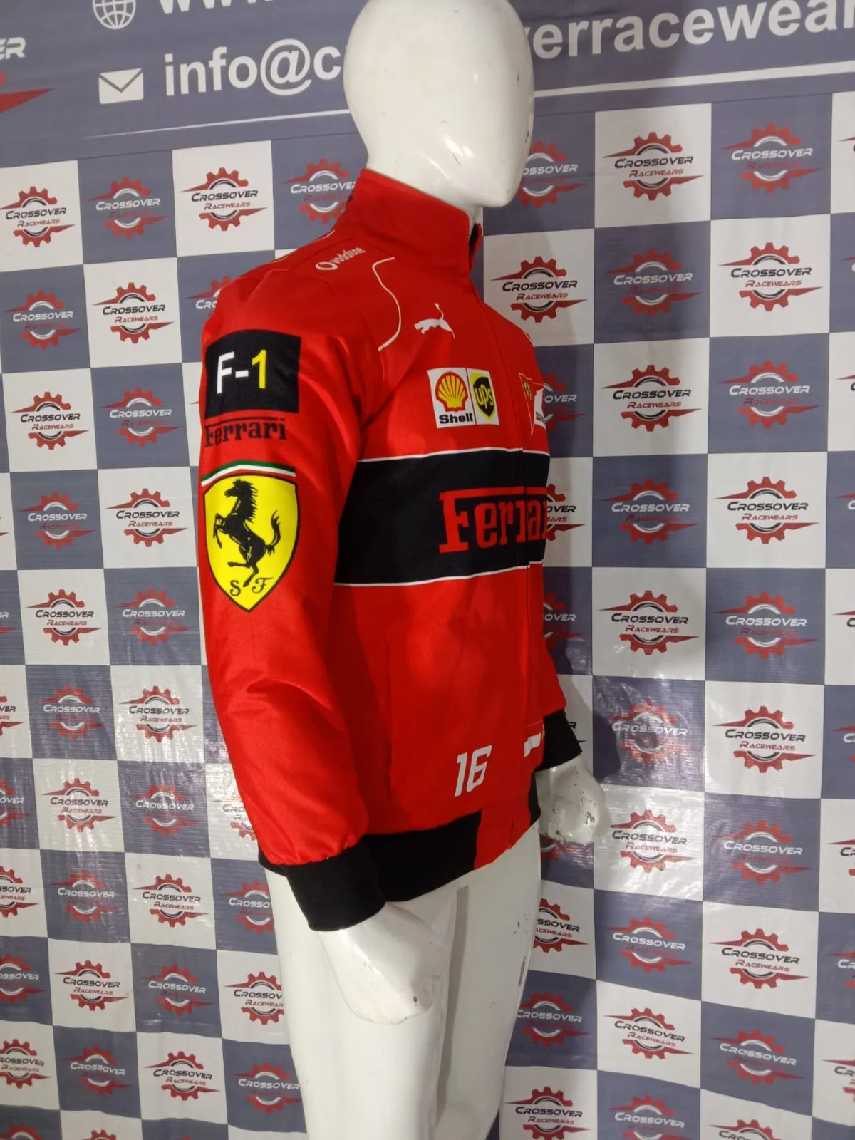 New Red-Black Ferrari F1 Racing Vantage Jacket