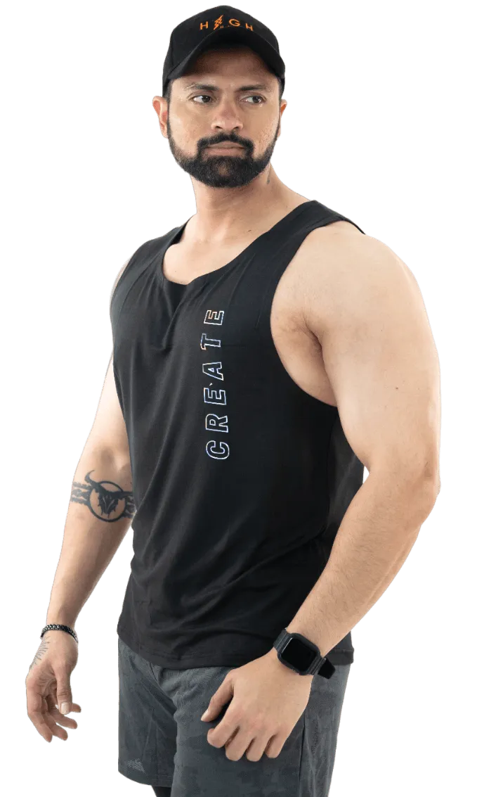 NoVA Men's Black Solid Vest