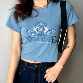 NY Embroidered Tee