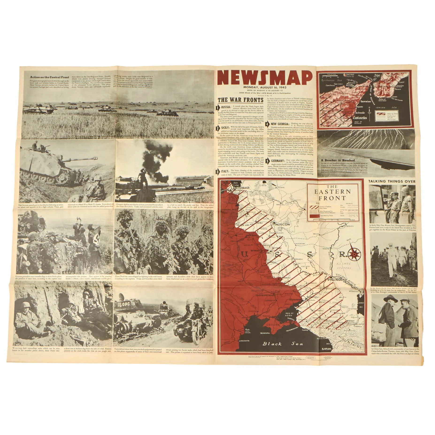 Original U.S. WWII National Security Newsmap Poster Jap Aircraft Identification - News Map 23 ½” x 17 ½”