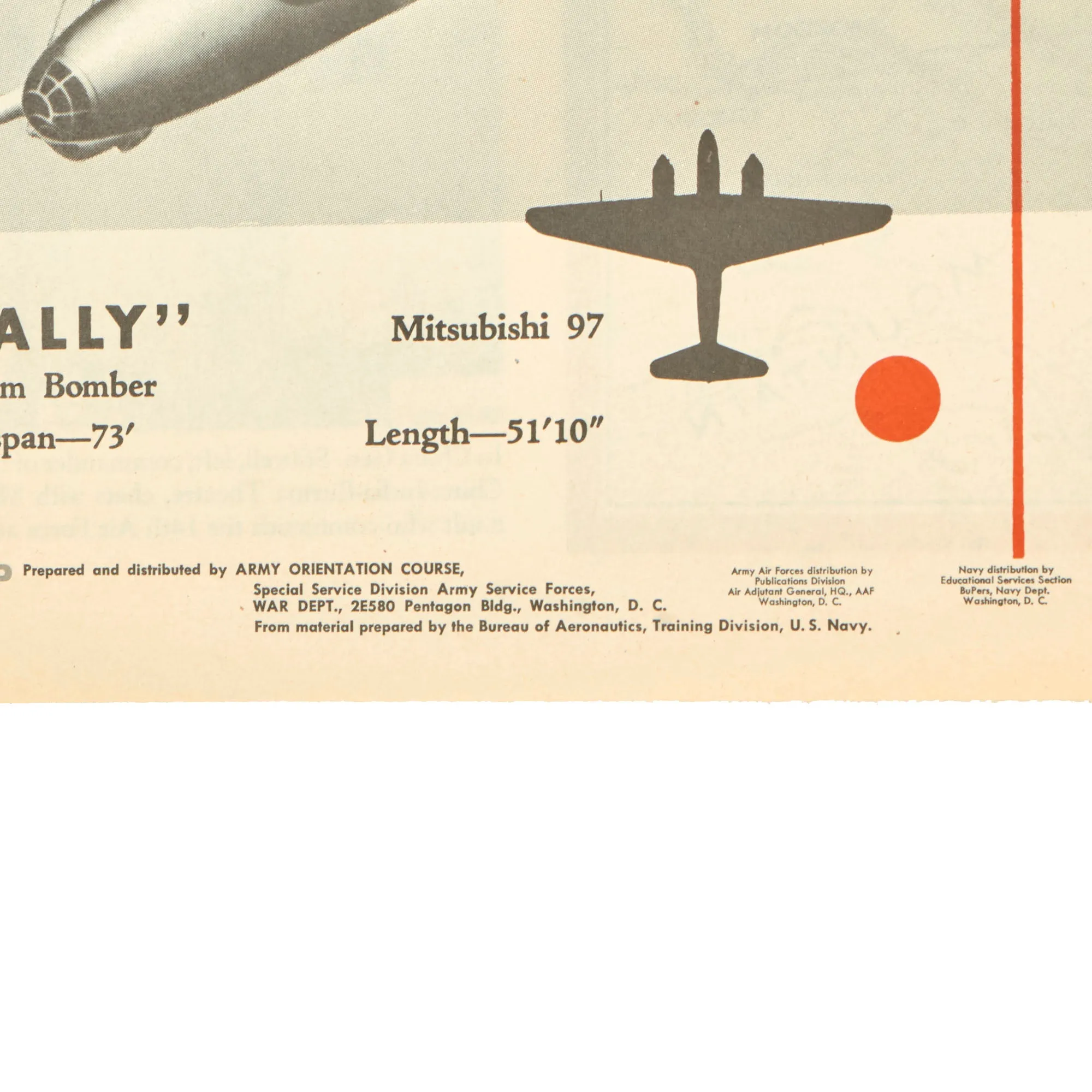 Original U.S. WWII National Security Newsmap Poster Jap Aircraft Identification - News Map 23 ½” x 17 ½”