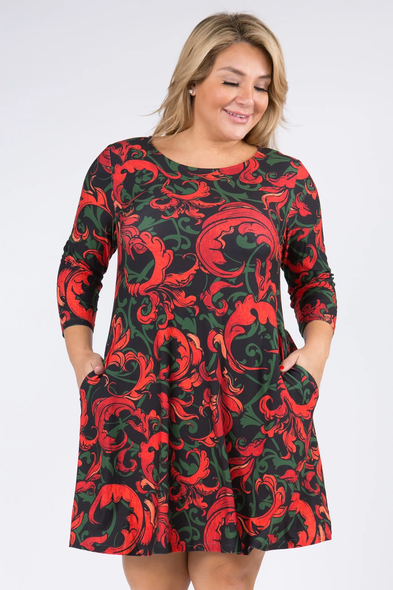 Plus Size Lavish Filigree A-Line Dress