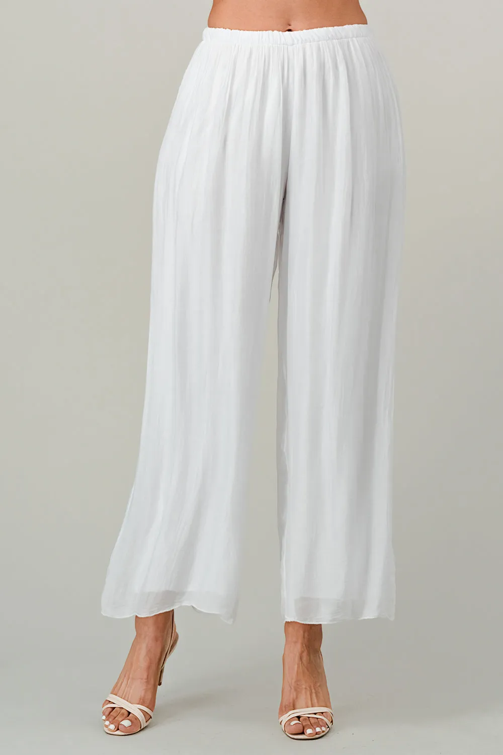 Raw Moda Italian Long Loose Silk Pants