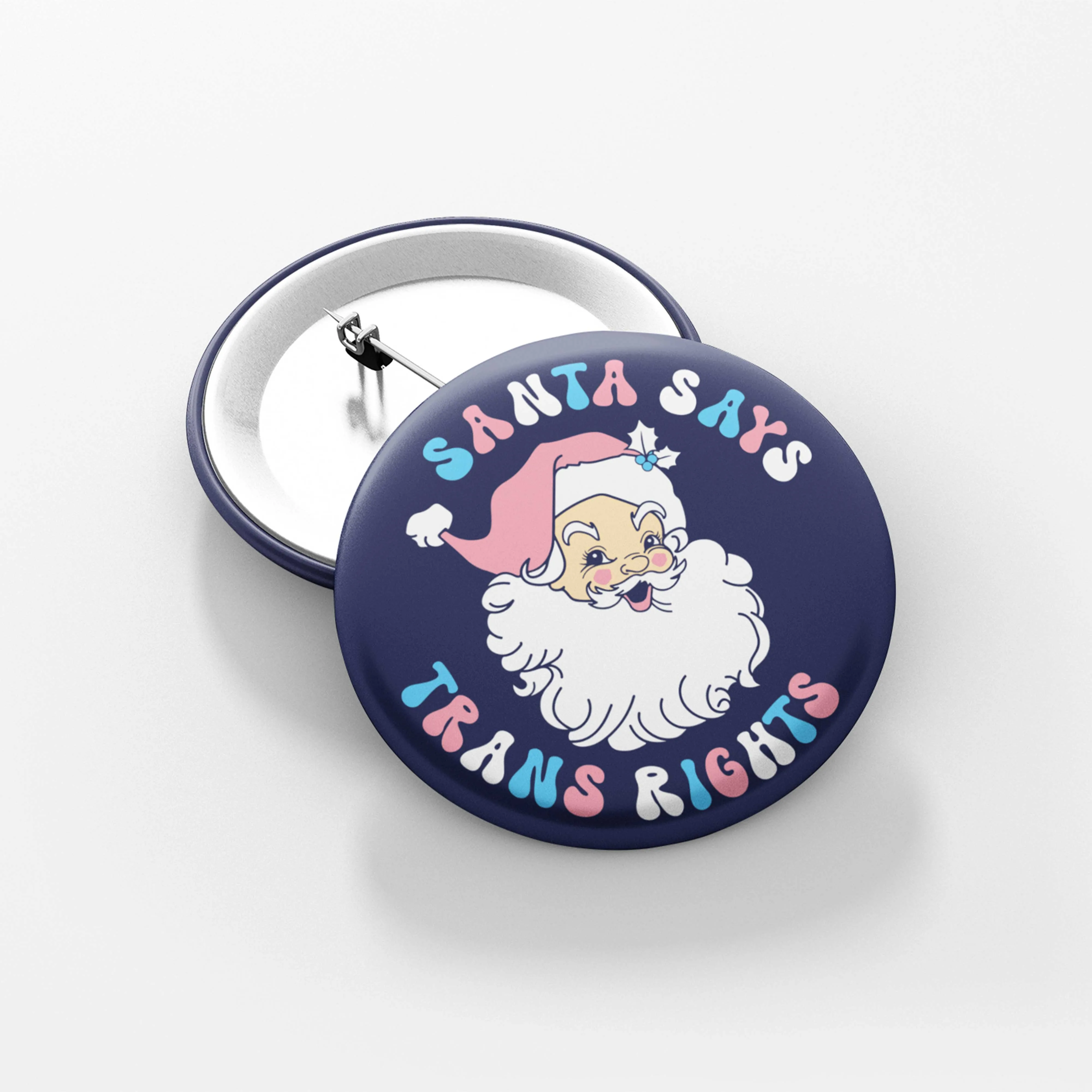 Santa Says Trans Rights Badge