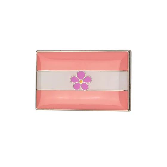 Sapphic Pride Rectangle Enamel Pin