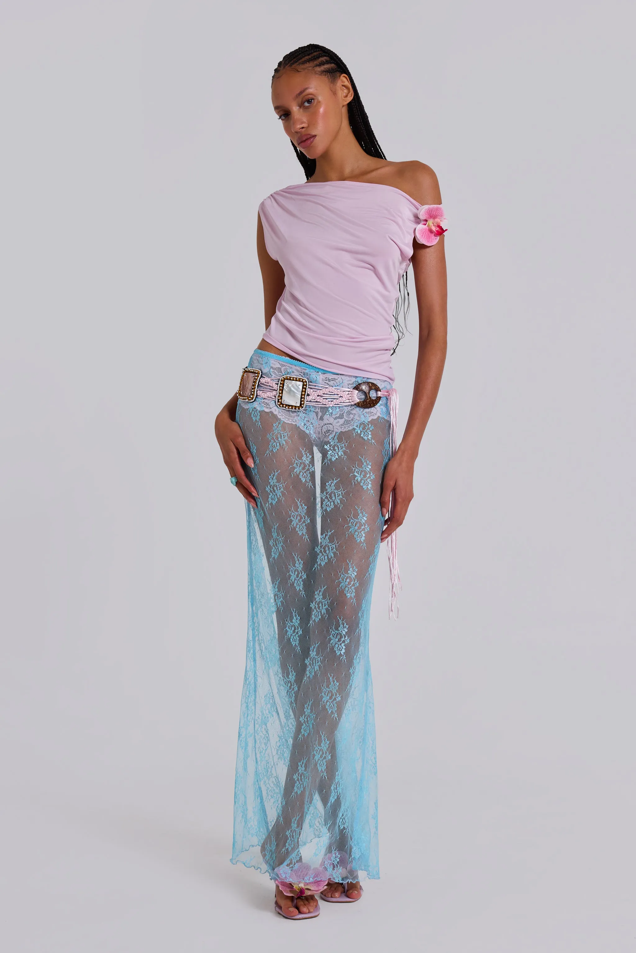 Sky Lace Maxi Skirt