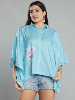 SkyBlue Kaftan Top - CherryBlossom