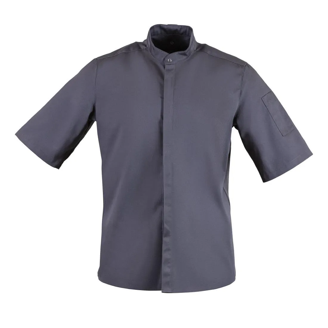 Southside Band Collar Chefs Jacket Charcoal Size M - BB712-M