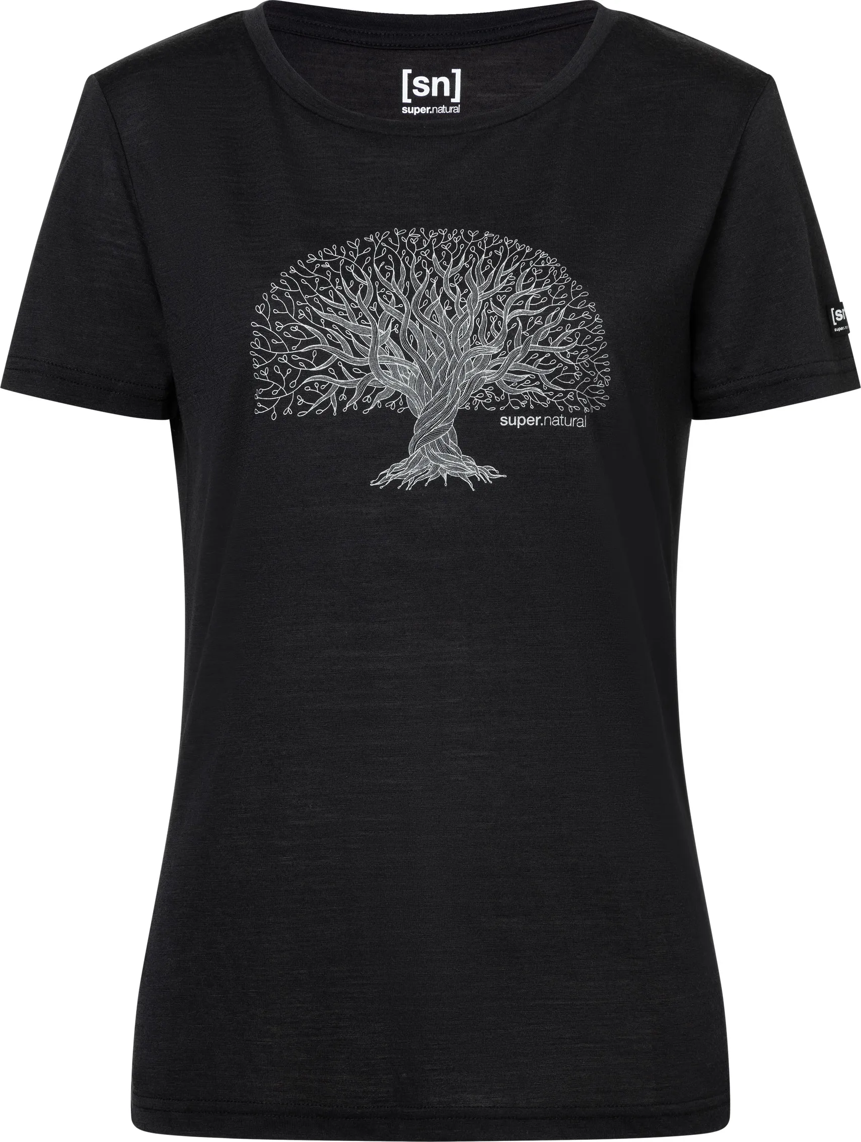 super.natural Women&#x27;s Tree Of Knowledge Tee Jet Black/feather Grey | Buy super.natural Women&#x27;s Tree Of Knowledge Tee Jet Black/feather Grey here | Outnorth