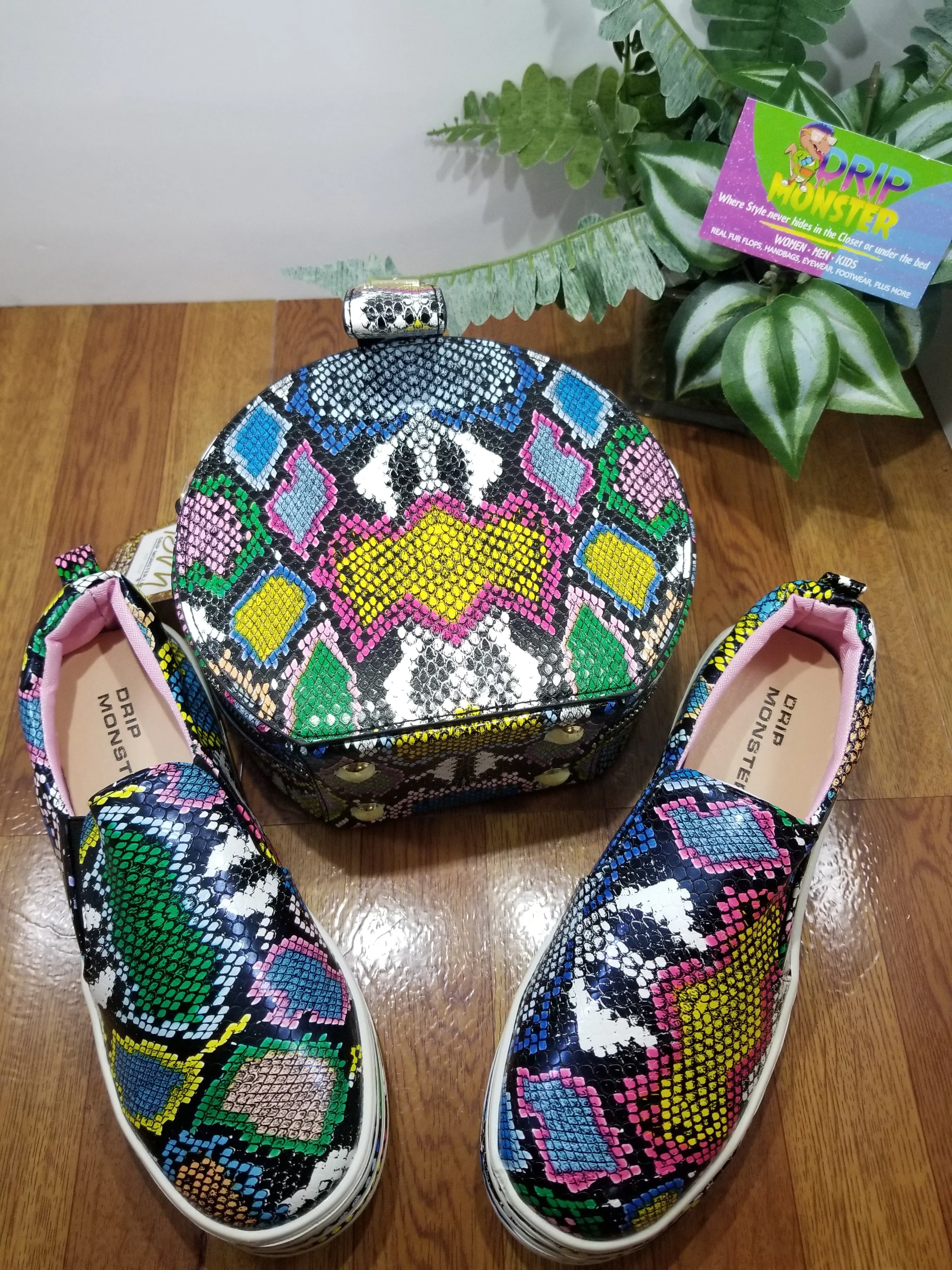 “Sweet Mystic” Canvas Sneaker and Purse Set