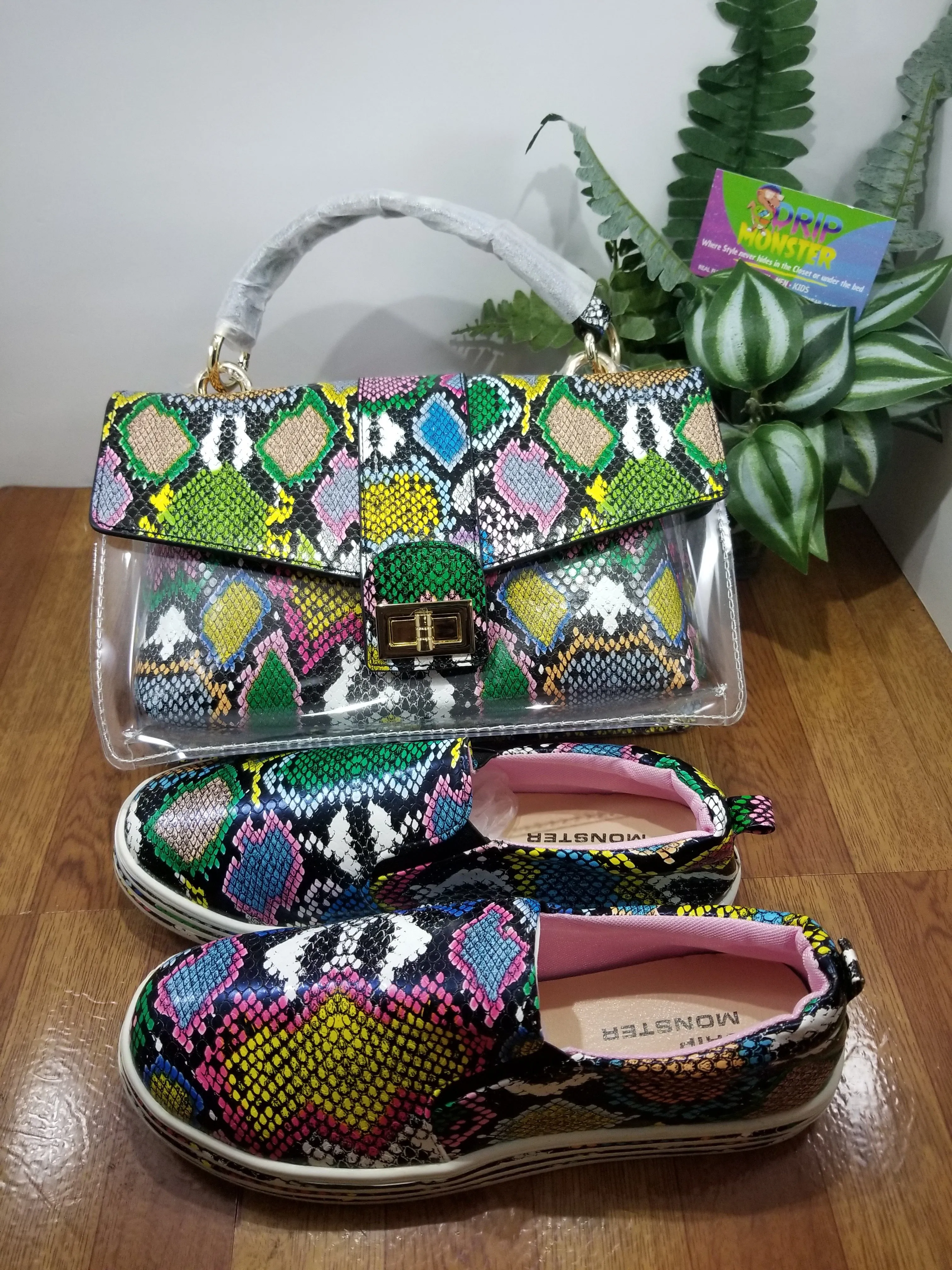 “Sweet Mystic” Canvas Sneaker and Purse Set