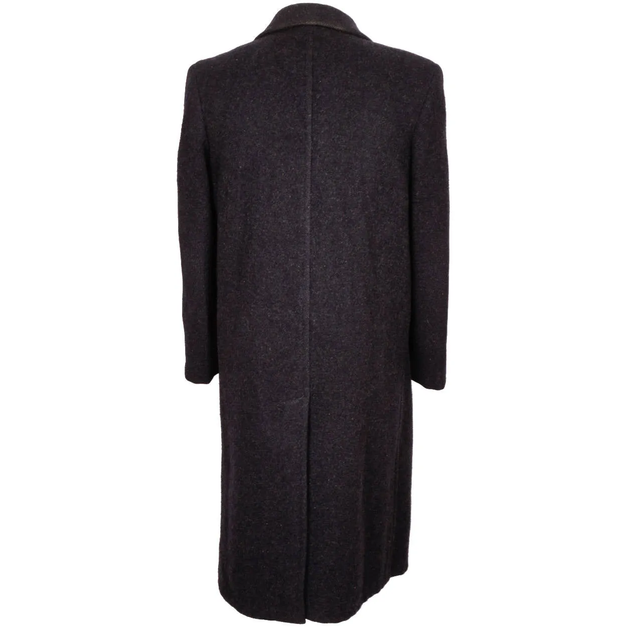 Vintage 1940s Mens Wool Coat Overcoat Midnight Blue Size M / L 1944 WWII