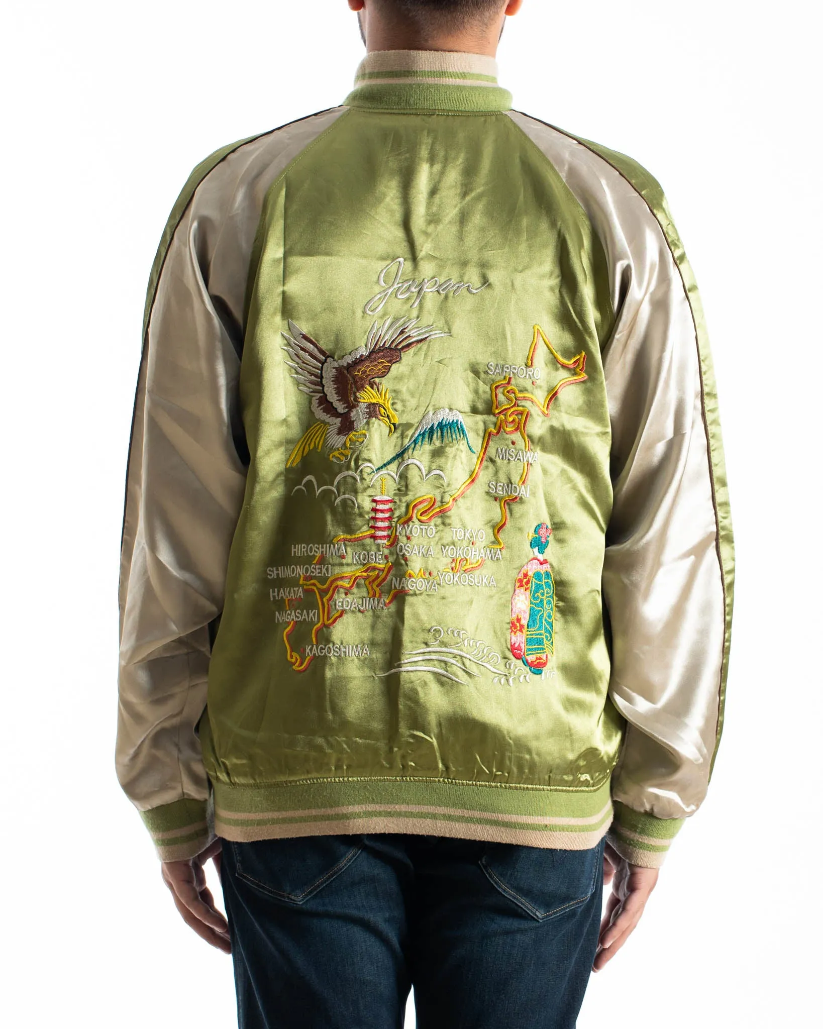 Vintage Sukajan Satin Bomber Jacket