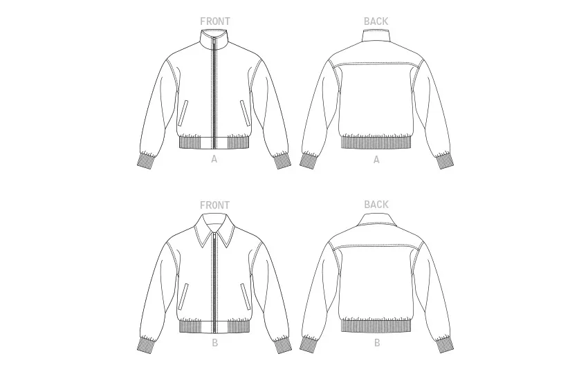 Vogue Sewing Pattern 1877 Unisex Bomber Jacket