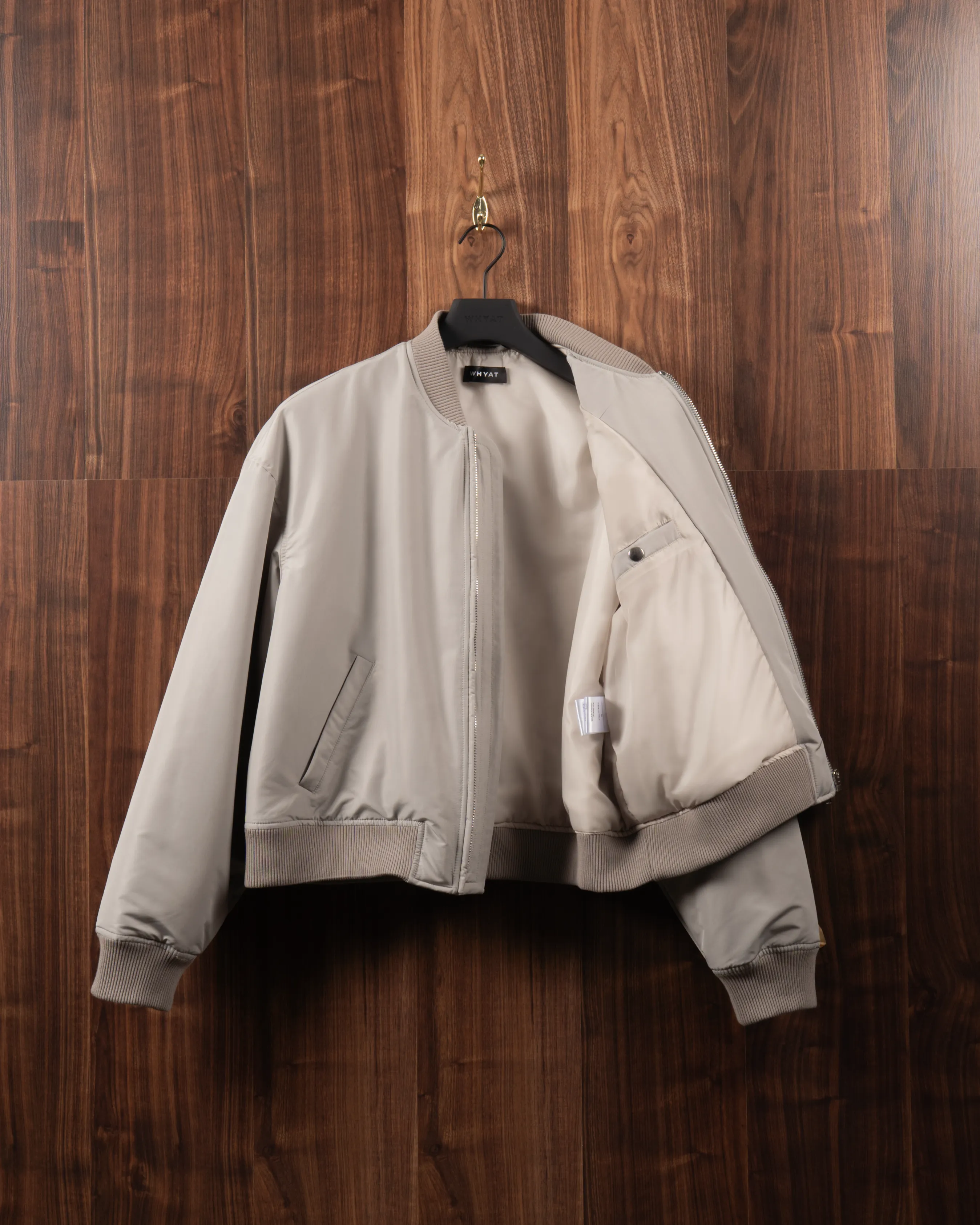 WHYAT NYLON BOMBER JACKET -LIGHT GREY