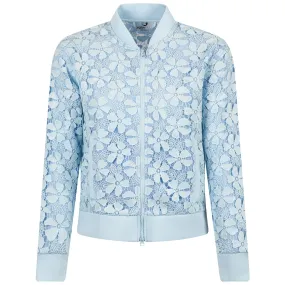 Womens Lace Bomber Jacket Light Blue - SS24