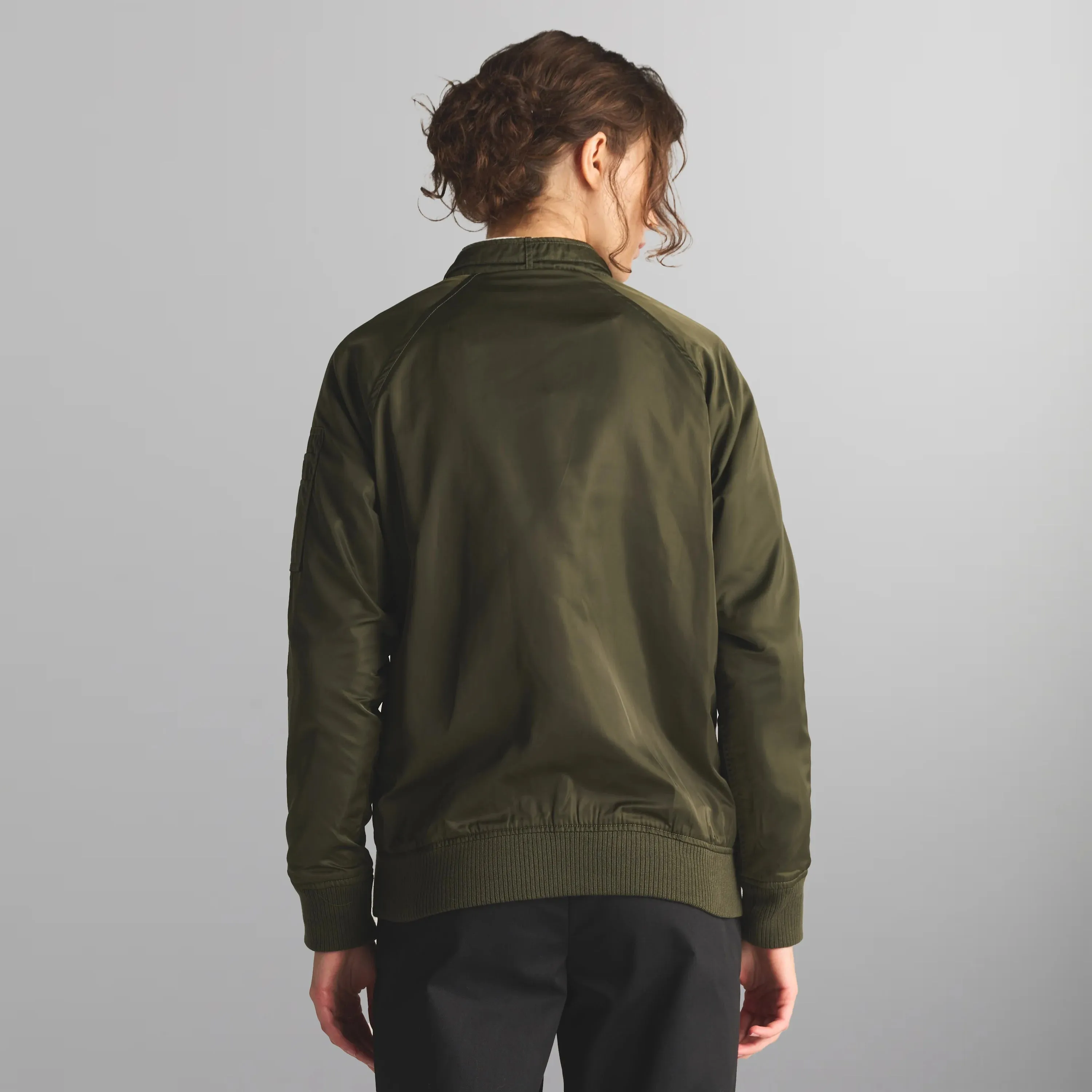 Women's Satin Bomber Jacket