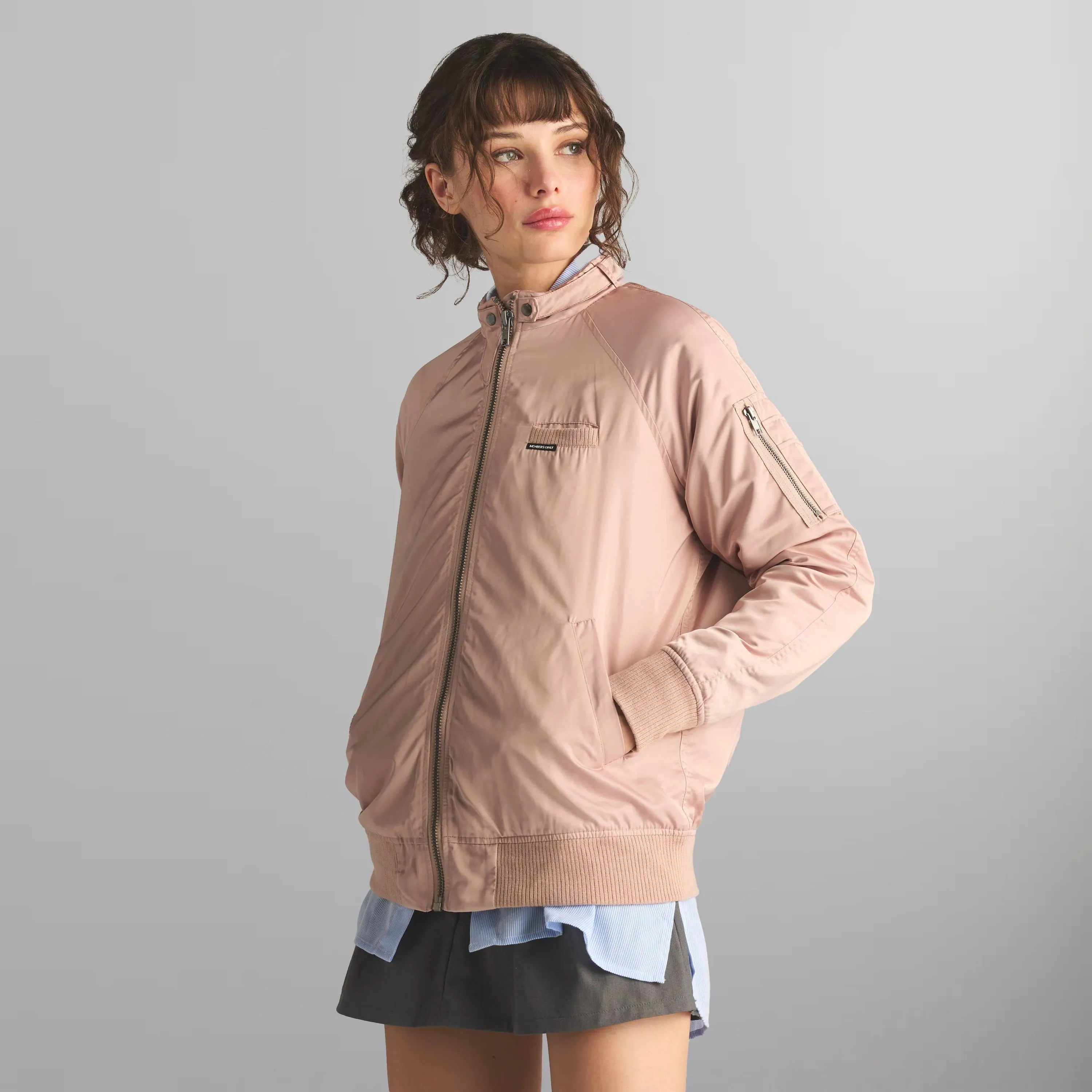 Women's Satin Bomber Jacket