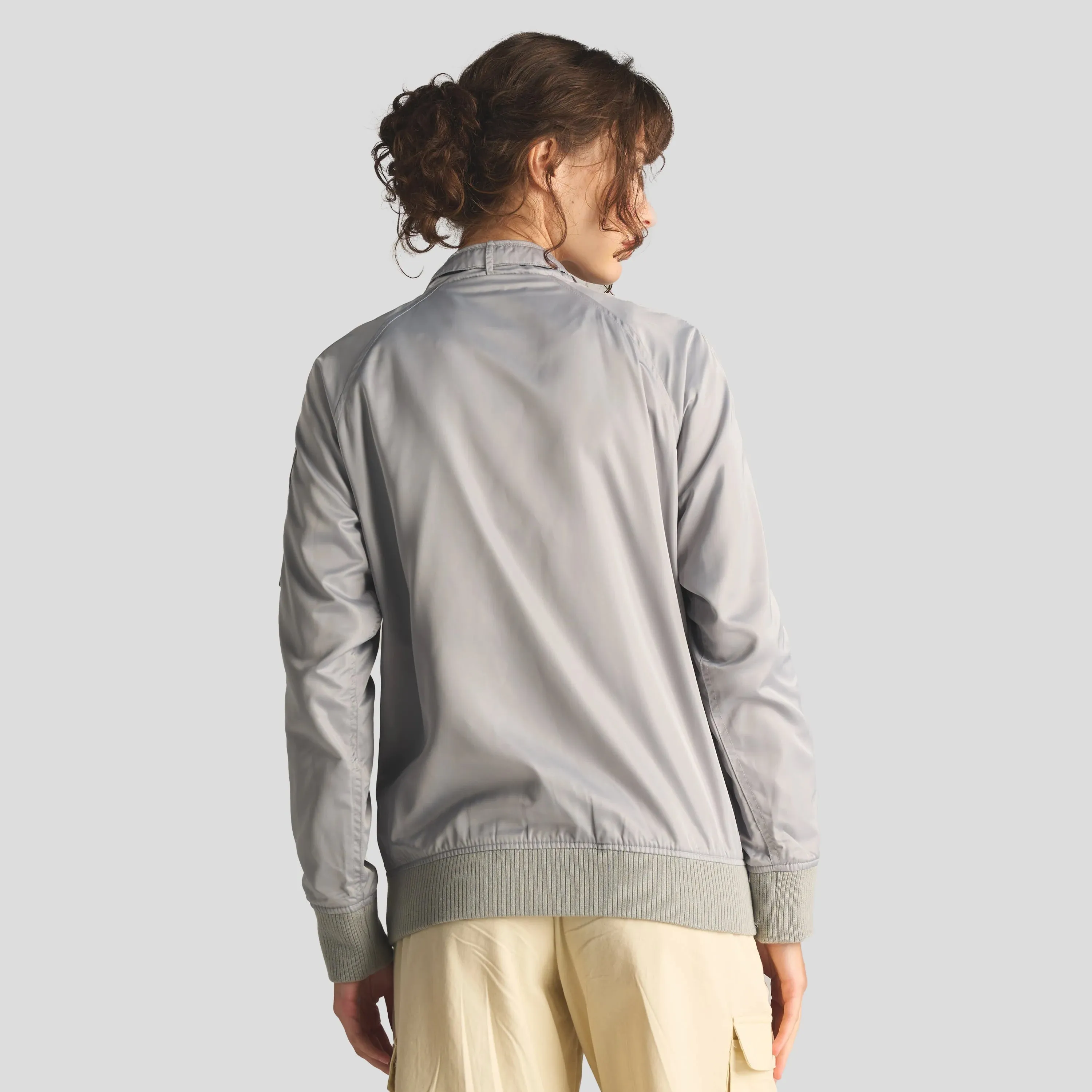 Women's Satin Bomber Jacket