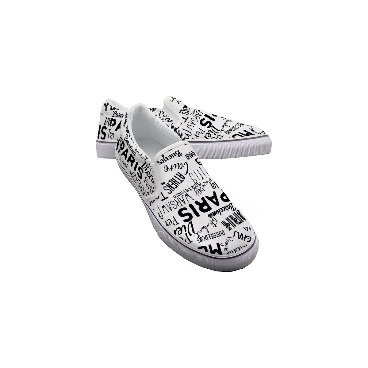 Women's Slip On Sneakers Paris logo print