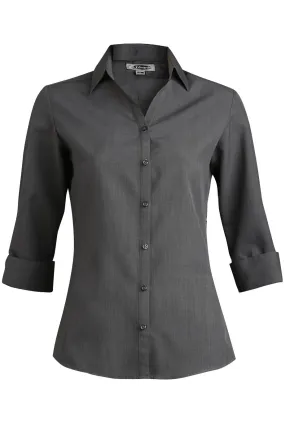 Women's Steel Grey Bastiste 3/4 Sleeve Blouse