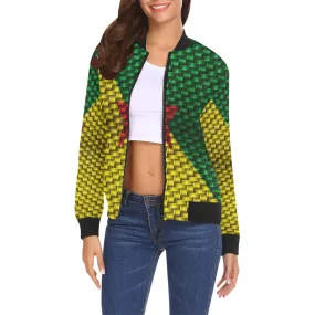 YANA FLAG All Over Print Bomber Jacket for Women